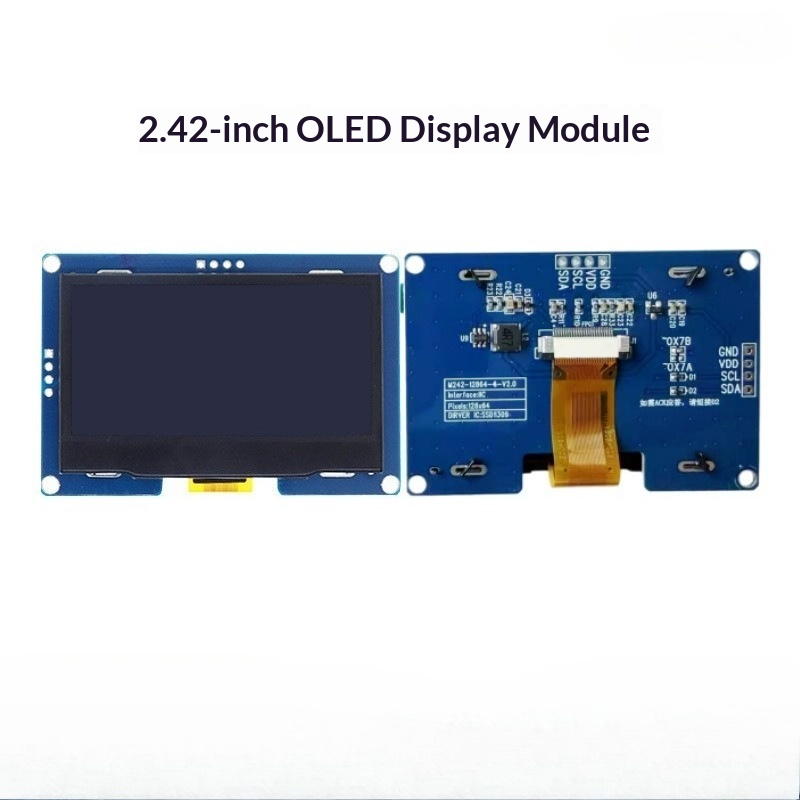 Oled Display Module - 2.42인치 OLED LCD 화면 4핀 흑백