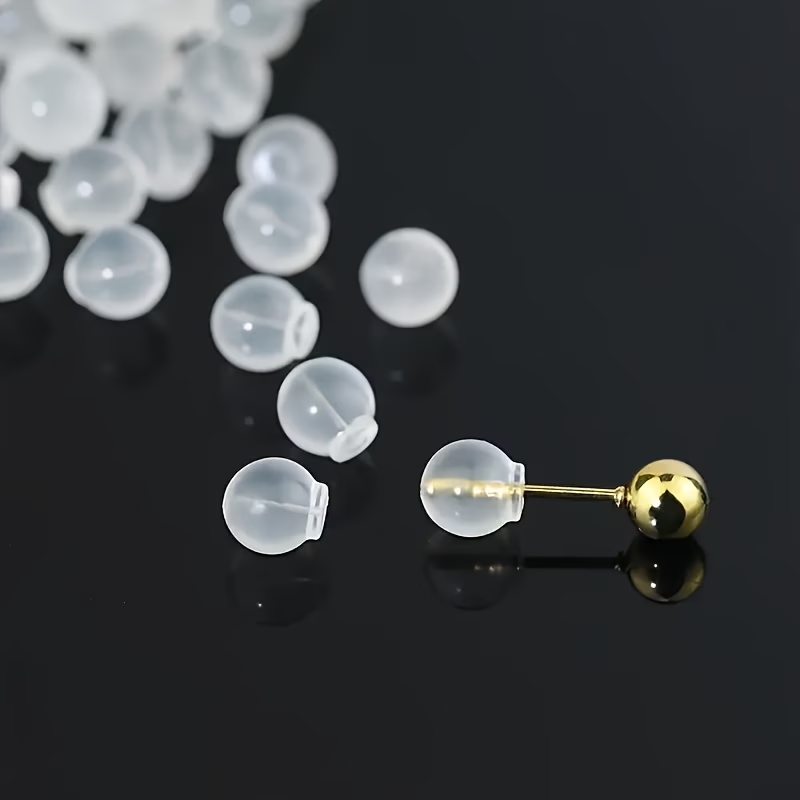 Diy Electronics Components - 100개 부드러운 투명 실리콘 귀걸이 뒷면,
