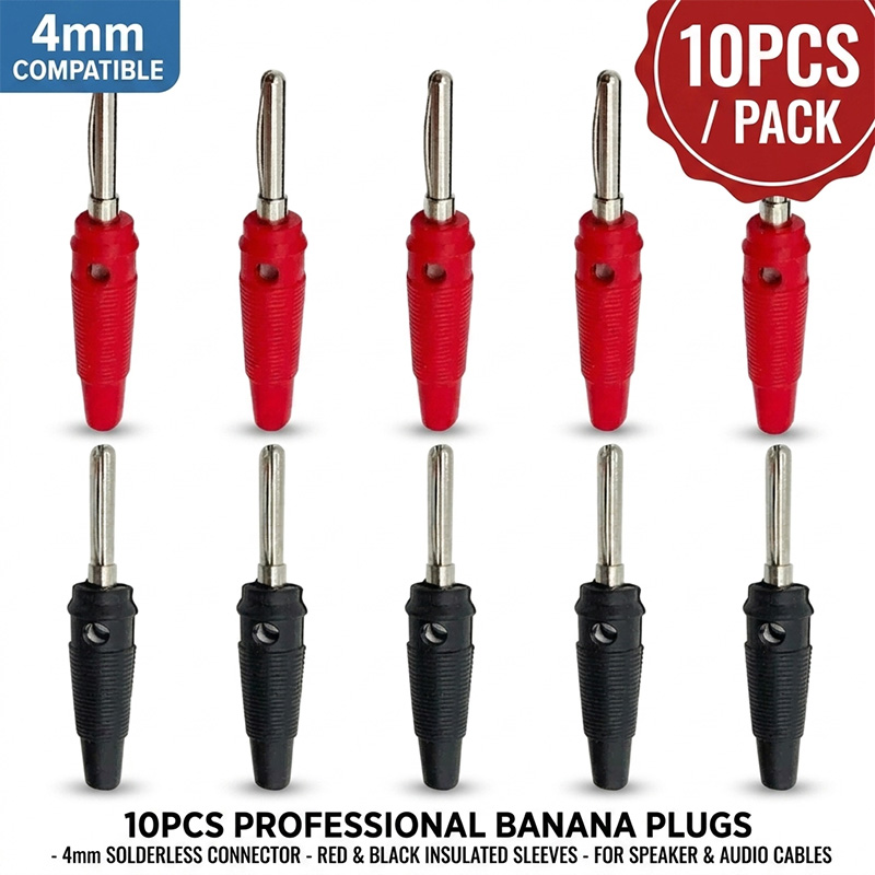 Diy Electronics Audio - 10pcs 4mm 바나나 플러그 커넥터 남성